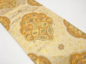 花更紗模様織り出し袋帯